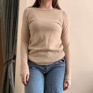J. Crew 100% Cashmere Sweater Tan Size Small